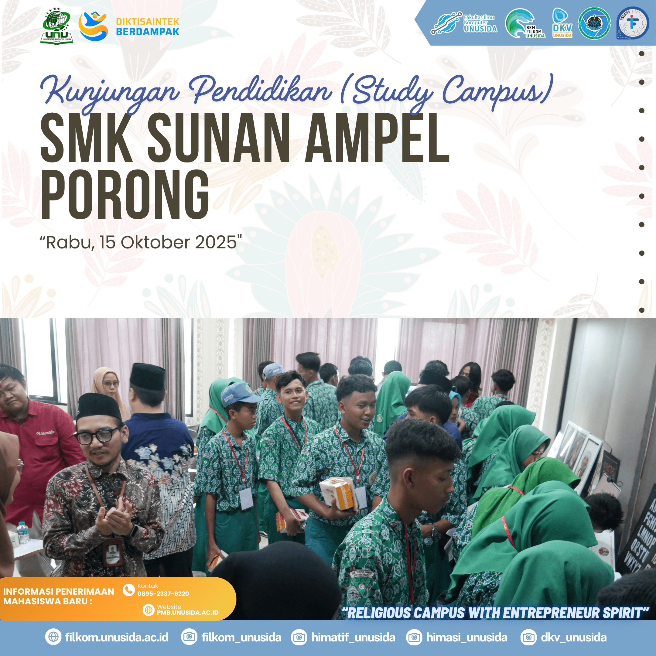 Fakultas Ilmu Komputer Terima Kunjungan SMK Sunan Ampel Porong, Dorong Semangat Lulusan untuk Kuliah dan Siap Bersaing di Era Digital